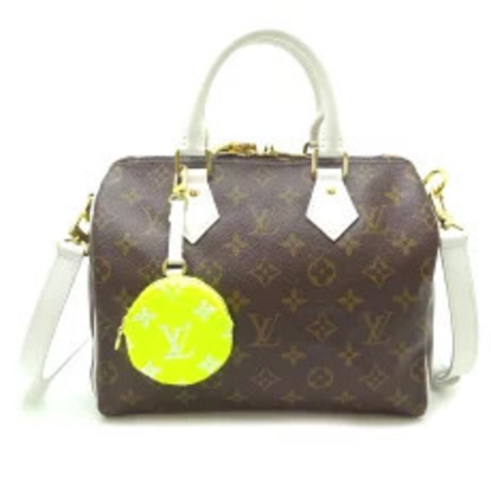 Louis Vuitton Speedy Bandouliere Handbag Monogram Ebene Brown